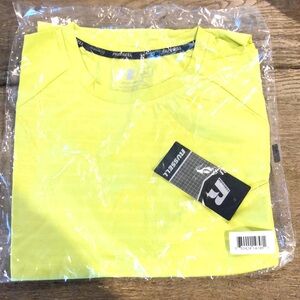 Russell Athletic Men's Dri-Power Neon Yellow Athletic top NWT size large